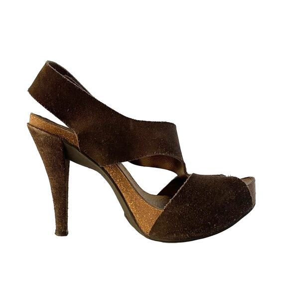 Pedro Garcia Patty 1 Suede and Cork T Strap Sandals Size 6 EU 36.5 - Picture 1 of 7